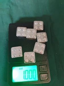 7-pieces LEGO BRICK STACKER 1 OZ 999 SILVER total weight - Picture 1 of 11