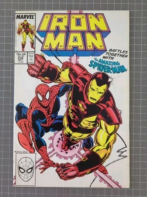 Marvel Iron Man Vol. 1 #234 With Spider-Man & Radioactive Man 1988 Copper Age - Image 1 of 3