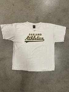 Vintage 2000 Oakland Athletics A’s T-Shirt Nike Team Made Mexico Gr. L 100% Baumwolle - Bild 1 von 11