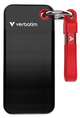 VERBATIM Externe SSD Pocket 2TB schwarz-rot - Bild 1 von 3