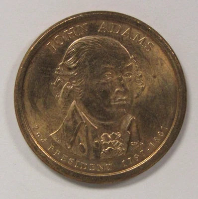 2007 D Presidential Dollar John Adams Double Stamped Edge Lettering - Image 1 of 4