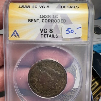 1838 1C BN Coronet Head Cent - Image 1 of 4