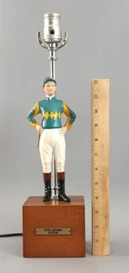 c1966 Vintage 21 Club Reitsport polychrom bemalte Rennpferd Jockey Lampe, NR - Bild 1 von 8