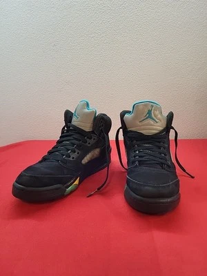 Nike Air Jordan 5 Retro GS Aqua Black Sneakers Size 5Y EUC - Image 1 of 4