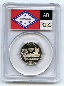2003 S 25C Clad Arkansas Quarter PCGS PR70DCAM - Picture 1 of 2