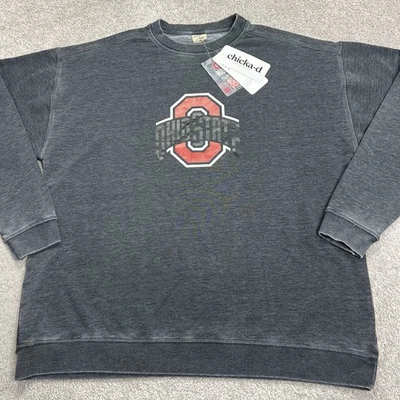 Ohio State Buckeyes Sudadera Mujer XL Gris Pullover Relajado Chicks-d Nuevo Con Etiquetas Foto 1 de 4