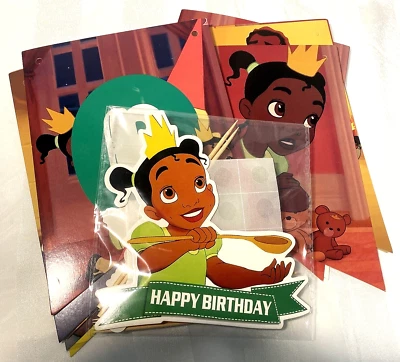 Juego de pancartas y cupcakes de cumpleaños Disney Tianna nuevo Foto 1 de 4