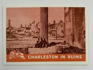 1965 Civil War Picture Card Reprint Single #50 Charleston in Ruins - Picture 1 of 2