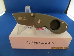 New Havana Cigar Cutter Clipper Al Mar AMK1002 Titanium Handle Folding Knife - Picture 1 of 9