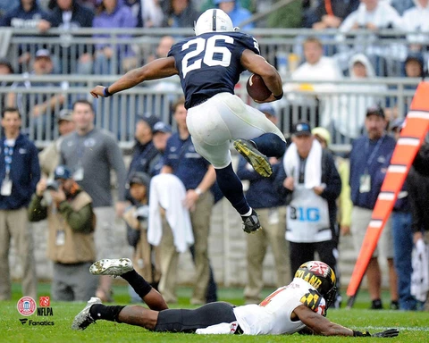 Saquon Barkley Penn State Nittany Lions Unsigned Hurdle Photograph Cover