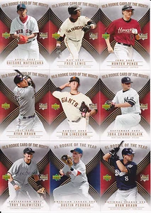 LOTE de Novato del Mes Upper Deck 2007 Tulowitzki, Pedroia, Braun, Lincecum - Imagen 1 de 2