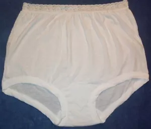 3 Pares Talla 14 Blanco 100% ALGODÓN Banda de ENCAJE Elástica PIERNA PANTYS Hecho en EE. UU. Cierre - Imagen 1 de 1