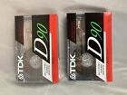 2 - Sealed Tdk D90 90-Minute-High Output Blank Audio Cassette Tapes