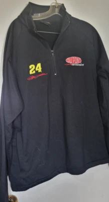 Chase Authentic Men's XL Gray Jeff Gordon #24 1/4 Zip Pullover Jacket Sweatshirt - Image 1 of 4