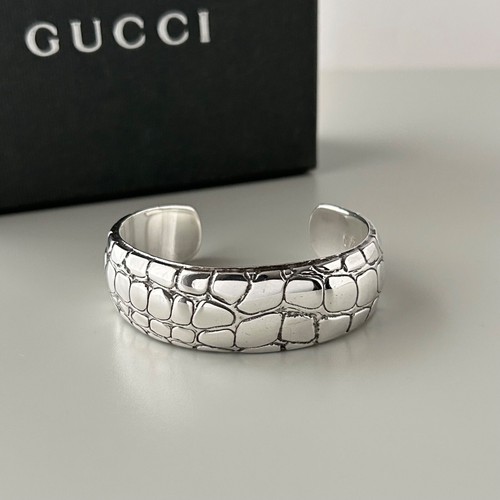 Bracciale Gucci in argento sterling braccialetto largo 5 04 pollici con scatola