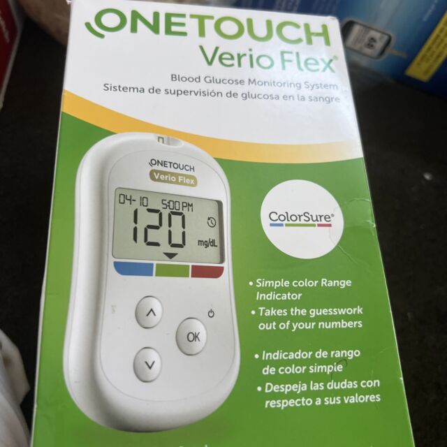 OneTouch Verio Flex Blood Glucose Meter Mmol / L Plus Test Strips - New +  Ovp V