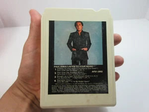 1978 Paul Anka Listen To Your Heart 8 Track tape RCA Records AFS1-2892 - Picture 1 of 5