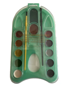 12 Neon Watercolors Set with Palette Greenbrier International NIP Sealed Unused! - Picture 1 of 6
