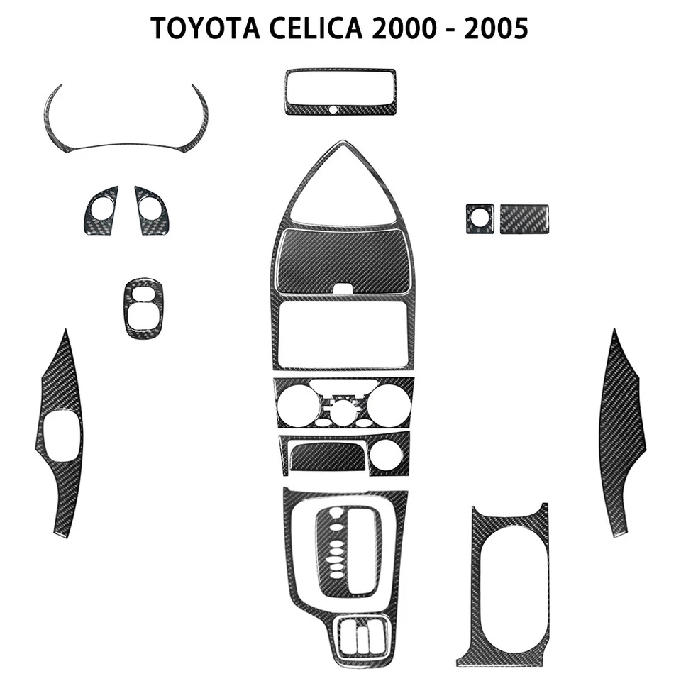 Kit de cubierta interior completo de fibra de carbono de 18 piezas para Toyota Celica 2000-2005 Foto 1 de 4