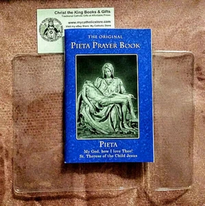 BLUE PIETA PRAYERBOOK ORIGINAL EDITION W/CUSTOM FIT CLEAR PLASTIC COVER INCLUDED - Picture 1 of 3