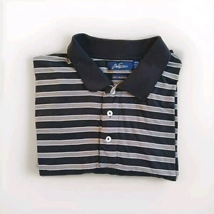 Jack Nicklaus Dry Range Golf Polo Shirt Mens Size XXL 2XL Casual Black Striped - Picture 1 of 6