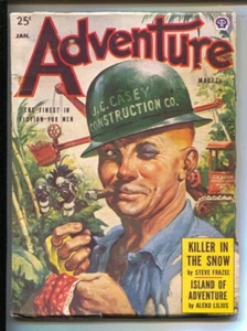 Adventure 1/1953-Popular-Jungle construction cover by Charles Dye-End of run ... - Picture 1 of 2