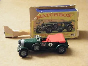 Vintage Lesney Matchbox Models Of Yesteryear 1929 Bentley 4 1/2 Litre England - Picture 1 of 15
