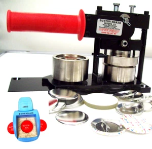 1,75" Button Making Kit - Button Machine, Button Boy Punch + 250 Pinback Teile - Bild 1 von 6
