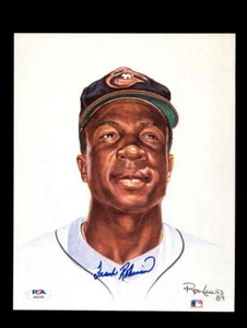 Frank Robinson PSA DNA Coa Signed 8x10 Photo Lewis Litho Autograph - Picture 1 of 3