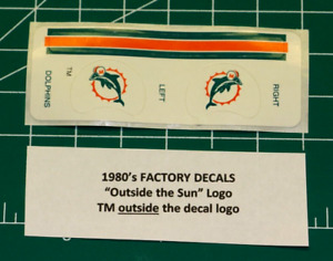 1980's Miami Dolphins OPI FACTORY *DECAL SHEET ONLY* Football Gumball Helmets