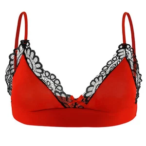 Men's Sissy Cross Dresser Crop Top Male Lingerie Camisole Bra Tops Nightwear - Picture 1 of 16