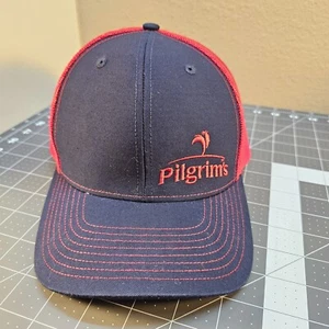 Pilgrim's Pride Hat Cap Richardson 112 Black Red OSFM Snapback Mesh - Picture 1 of 10