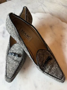 Isaac Mizrahi Highport Tweed Patent Black & White Woman’s Shoe Size 7.5 B - Picture 1 of 7