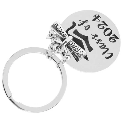  Portachiavi di laurea in acciaio inossidabile regalo 2024 Portachiavi di laurea - Immagine 1 di 4