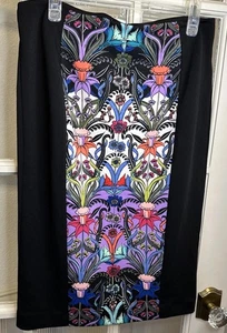 Nicole Miller Pencil Skirt Multicolored Floral Print Womens Medium NWT - Picture 1 of 13