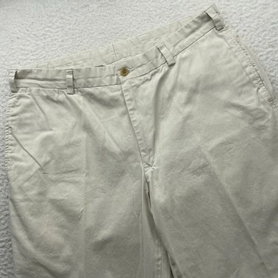 Bills Khakis Pants Mens 38x30.5 (Tag 36) Off White Relaxed Fit Casual USA Made - Image 1 of 4