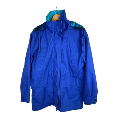 Vintage Pacific Trail Mens size Small Blue Plaid Jacket Hooded - Image 1 of 4