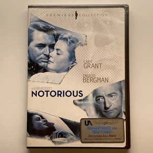 Notorious DVD 2008 Cary Grant Ingrid Bergman Hitchcock 1946 Film NEW Sealed - Imagen 1 de 5