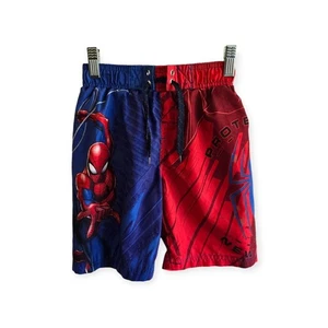 Marvel Spiderman Swim Trunks Board Shorts Swimwear Boys Size 5/6 Lined - Picture 1 of 8