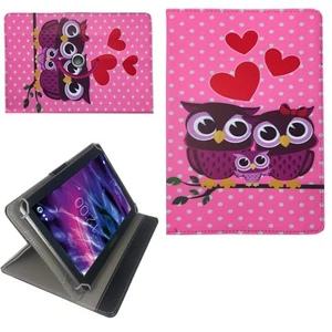 Hülle für Pritom M10 Schutz Tasche 10 Zoll Tablet PINK Eule - Picture 1 of 12