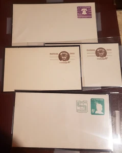 US Unused Postage Envelopes- 4 Postage Added Envelopes Face Value 19c - Picture 1 of 1