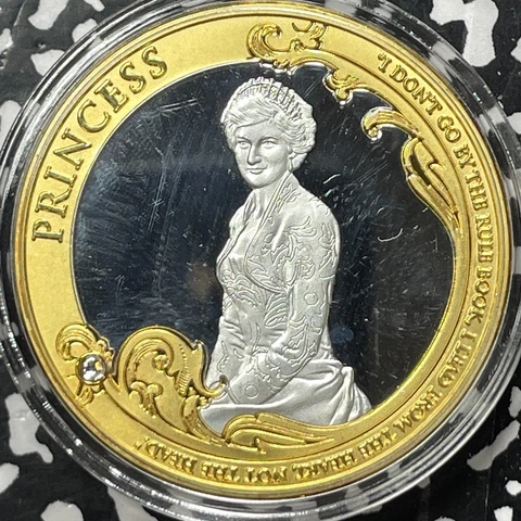 2017 U.S. "Life And Legacy Of Princess Diana" Coin Lot#OV590 W/C.O.A. Plated Cover
