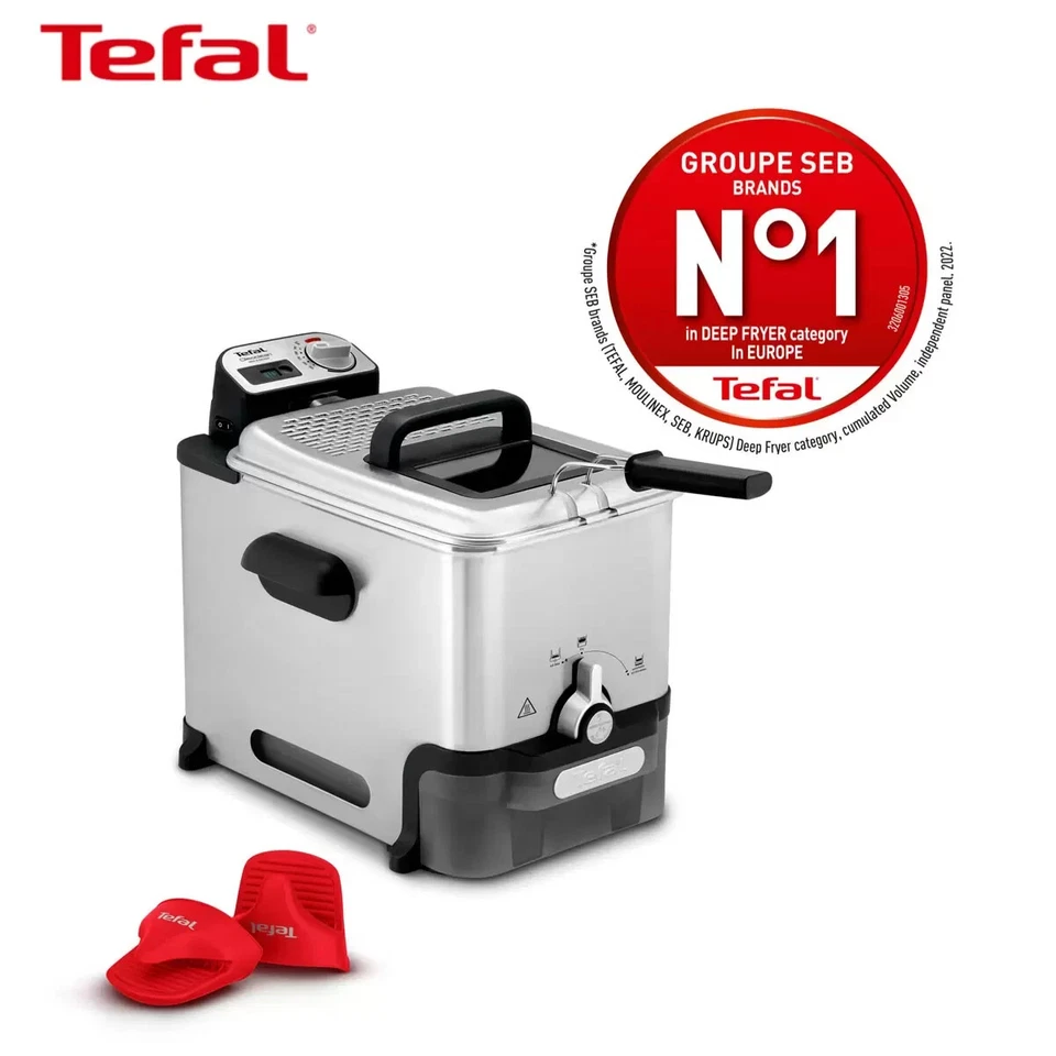 Tefal Oleoclean Pro 3.5L Deep Fat Fryer FR8058G0 with Oil Filter System)