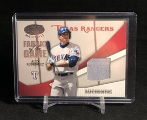 Alex Rodriguez 2004 Leaf Certified Materials Game Worn Jersey Card /100 Rangers