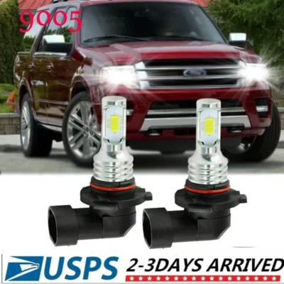 Bombilla de faro LED 2 lados 9005 HB3 para Ford Explorer 2011 2012 2013 2014 2015 2 piezas Foto 1 de 4