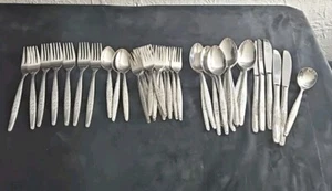 Stylecraft SYF2 Stainless Japan T&N Rose Satin Handle Silverware Lot Of 44 - Picture 1 of 7