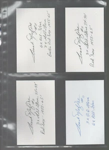 (1) FRANK MALZONE W/ STATS AUTOGRAPHED/AUTO/SIGNED/HAND SIGNED INDEX CARD - Picture 1 of 3