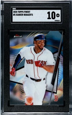 2020 Topps Finest #5 Xander Bogaerts SGC 10 GEM MINT - Image 1 of 2