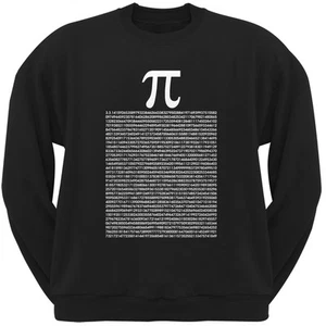Pi Numbers Black Adult Sweatshirt - Picture 1 of 1