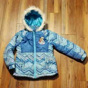 Girl's Disney Frozen Winter Puffer Jacket - Sz. 5 - Picture 1 of 7